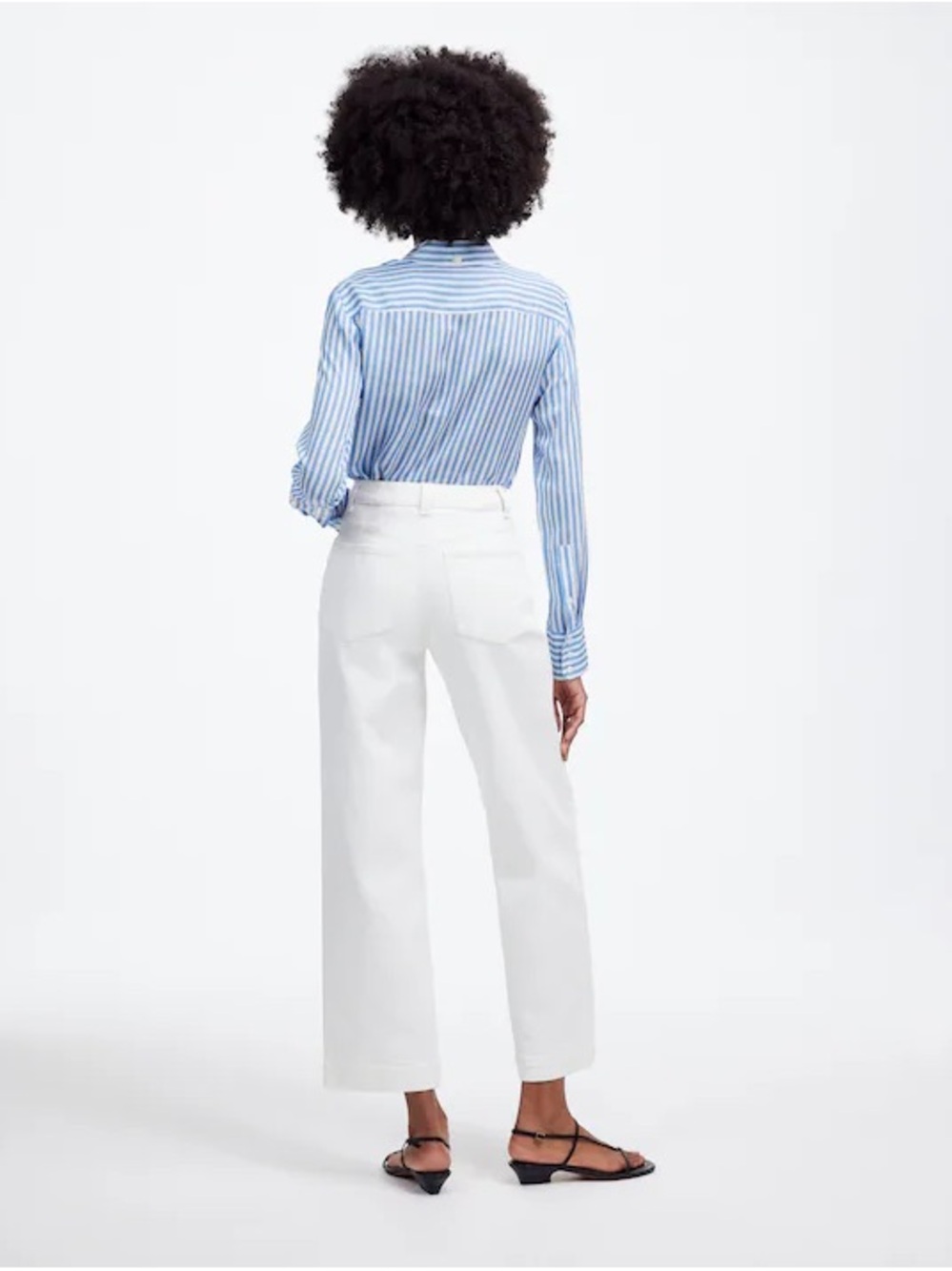 Madewell White perfect vintage Wide-Leg Crop Jean denim Pants size 29 - Picture 6 of 16